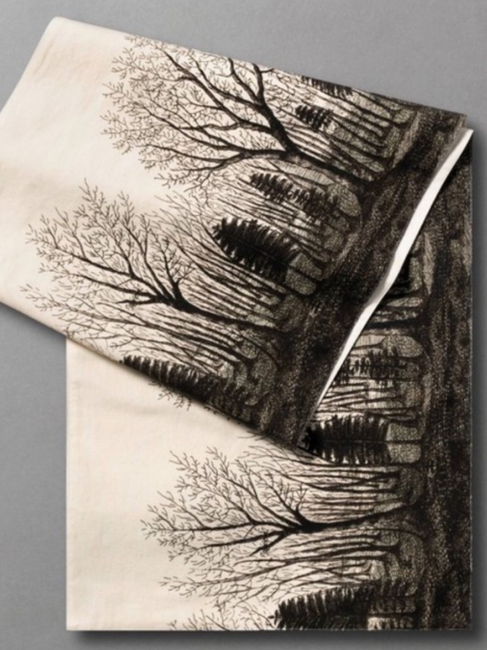 John Derian Black & White 'Lost in the Woods' Table Runner